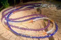 Dainty Gemstone Necklaces, Minimalist Necklaces, Faceted Gemstone Jewelry