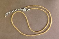 Dainty Citrine Layering Necklace, Aquamarine Faceted Gemstone Necklace