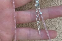 Dainty Rose Quartz Necklace, Coated Spinel Necklace, Faceted Gemstone Layering Necklaces