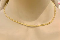 Dainty Citrine Layering Necklace, Aquamarine Faceted Gemstone Necklace
