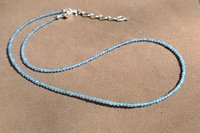 Dainty Citrine Layering Necklace, Aquamarine Faceted Gemstone Necklace