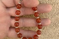Carnelian Bracelet, Sterling Silver Bracelet, Gemstone Bracelet, Gift for Her
