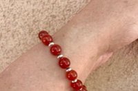 Carnelian Bracelet, Sterling Silver Bracelet, Gemstone Bracelet, Gift for Her
