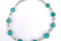 Turquoise and Sterling Silver Bracelet, Minimalist Turquoise Bracelet, Southwestern Jewelry
