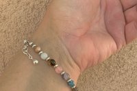 Multi Stone Gemstone Bracelet, Sterling Silver Bracelet, Adjustable Bracelet