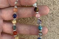Multi Stone Gemstone Bracelet, Sterling Silver Bracelet, Adjustable Bracelet