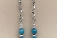 Blue Crazy Lace Agate Earrings, Sterling Silver Earrings, Gemstone Earrings