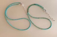 Dainty Turquoise Necklace, Layering Necklace, Turquoise and Sterling Silver Necklace