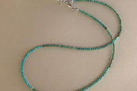 Dainty Turquoise Necklace, Layering Necklace, Turquoise and Sterling Silver Necklace