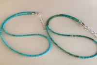 Dainty Turquoise Necklace, Layering Necklace, Turquoise and Sterling Silver Necklace