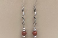 Blue Crazy Lace Agate Earrings, Sterling Silver Earrings, Gemstone Earrings