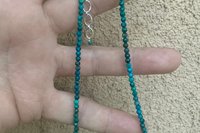 Chrysocolla Dainty Necklace, Layering Necklace , Micro Faceted Gemstone Necklace