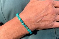 Men’s Turquoise Nugget Bracelet, Sterling Silver Bracelet, Gift For Him, Faceted Turquoise Nuggets, Men’s Jewelry