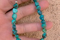 Men’s Turquoise Nugget Bracelet, Sterling Silver Bracelet, Gift For Him, Faceted Turquoise Nuggets, Men’s Jewelry