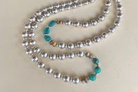 Turquoise Southwestern Style Necklace, Spiny Oyster and Sterling Silver Necklace, Statement Jewelery