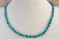 Turquoise Nugget and Sterling Silver Necklace