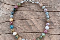 Ocean Jasper Bracelet, Sterling Silver Bracelet, Minimalist Bracelet