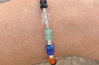 Multicolored Faceted Gemstone Bracelet, Sterling Silver Bracelet, Colorful Bracelet, Gemstone Rondelle Bracelet