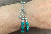 Turquoise Nugget and Sterling Silver Bracelet, Multi-Strand Bracelet, Gift For Her, Southwestern Style Jewelry