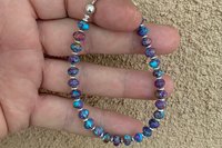 Kingman Turquoise Bracelet, Purple Mojave Bracelet, Sterling Silver Bracelet, Women’s Bracelet