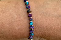 Kingman Turquoise Bracelet, Purple Mojave Bracelet, Sterling Silver Bracelet, Women’s Bracelet