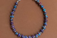 Kingman Turquoise Bracelet, Purple Mojave Bracelet, Sterling Silver Bracelet, Women’s Bracelet