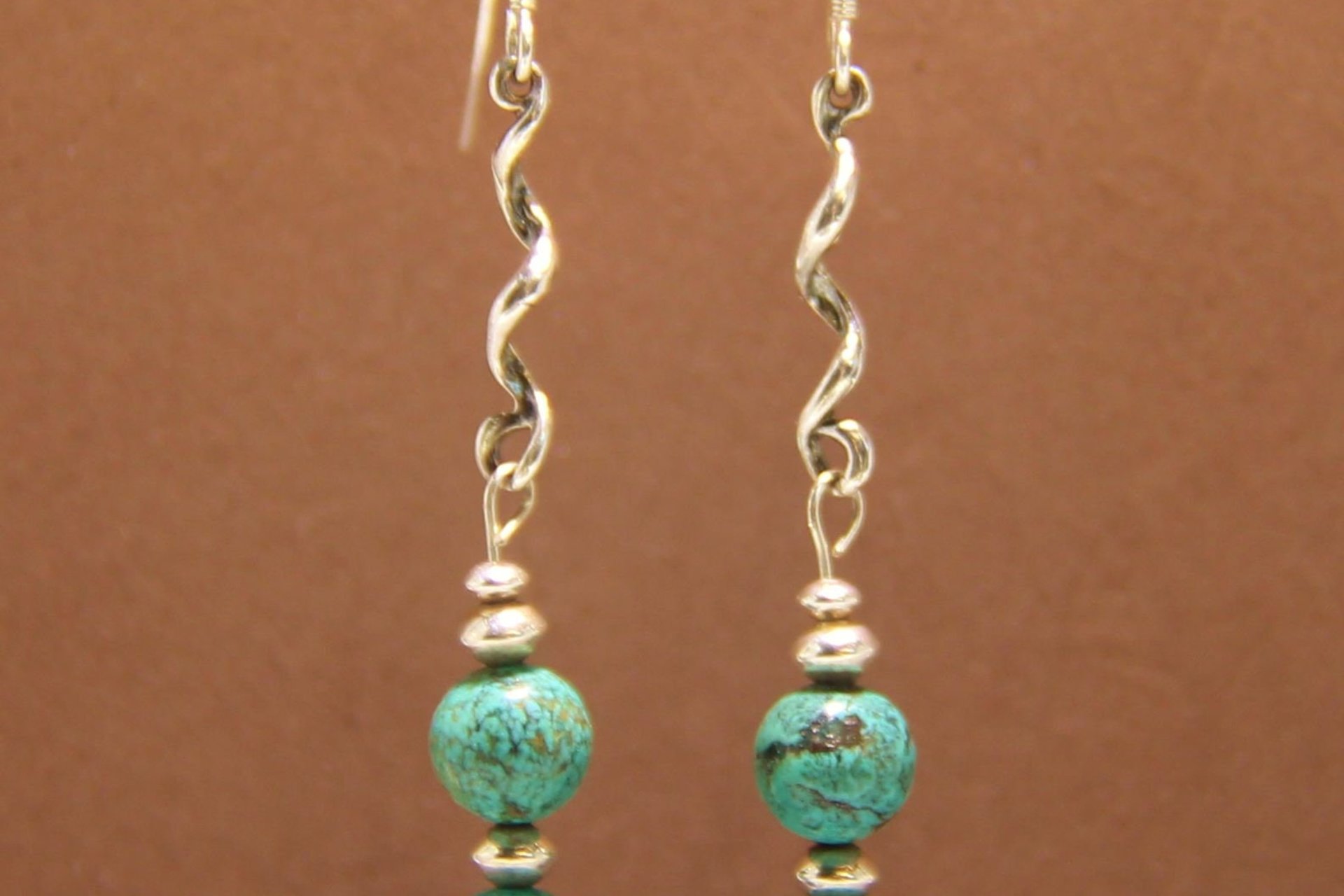 Turquoise Earrings, Sterling Silver Earrings, Southwestern Turquoise Earrings