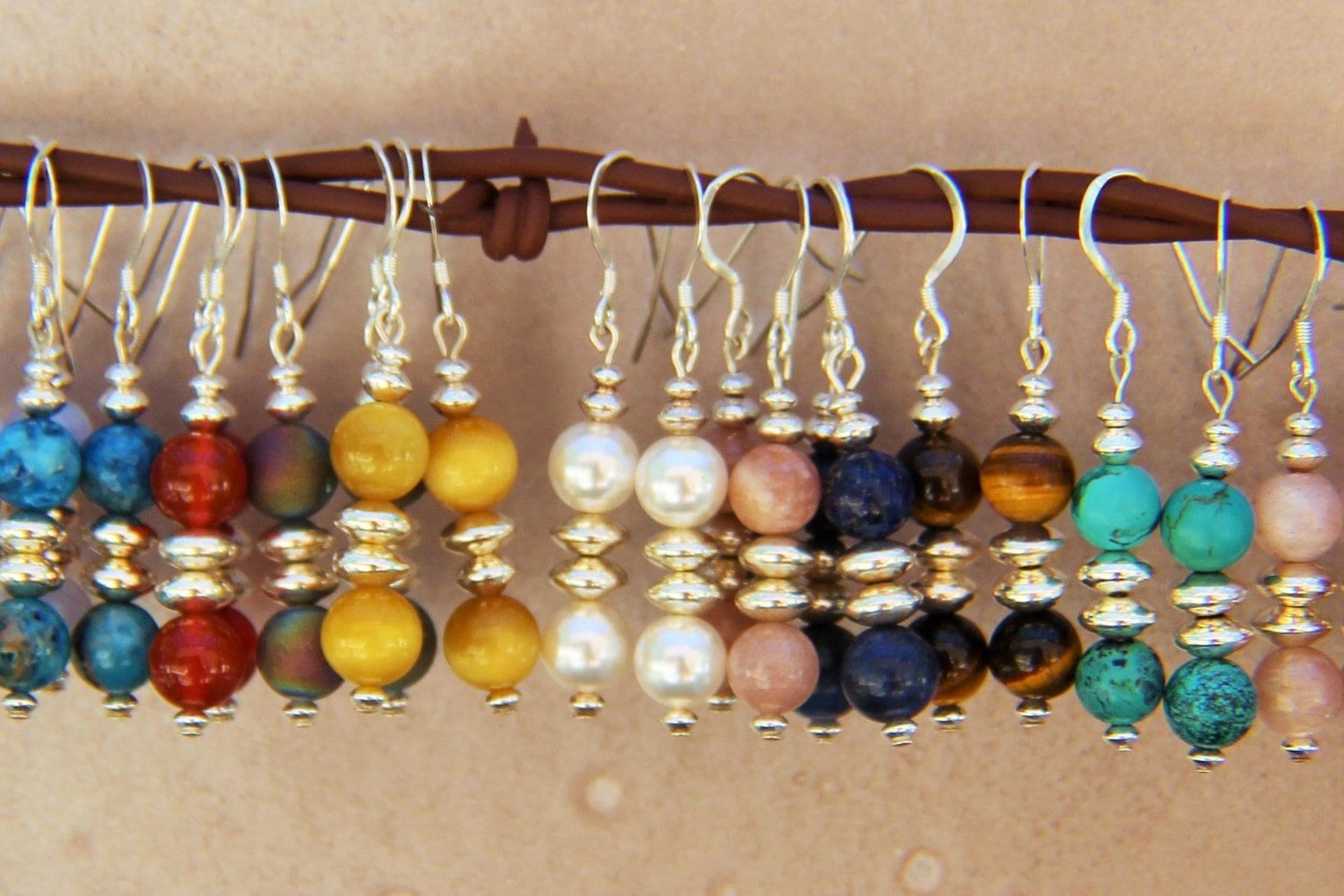 Red Jasper Earrings, Sterling Silver Earrings, Southwestern Earrings, Gemstone Earrings