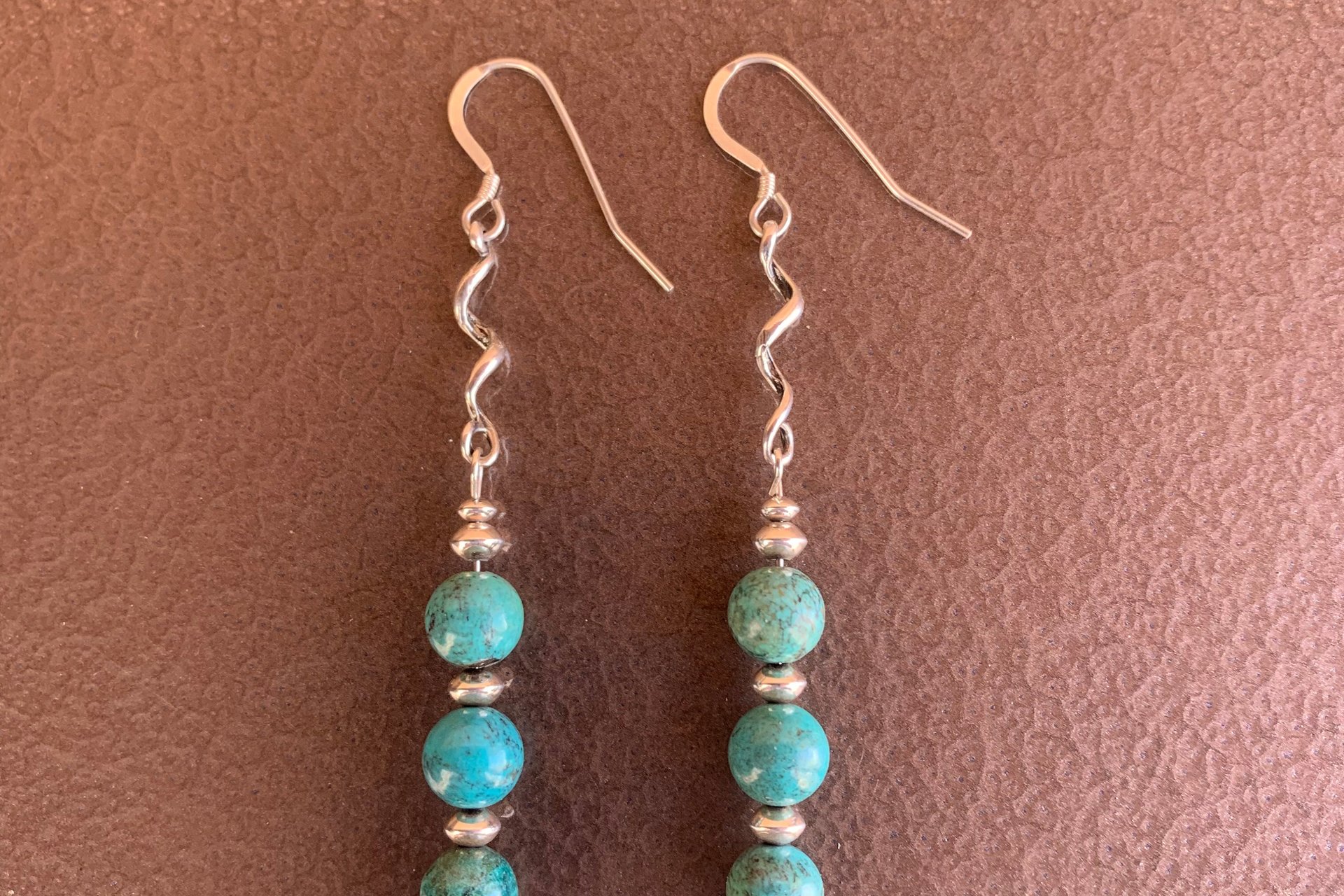 Turquoise Earrings, Sterling Silver Earrings, Southwestern Turquoise Earrings