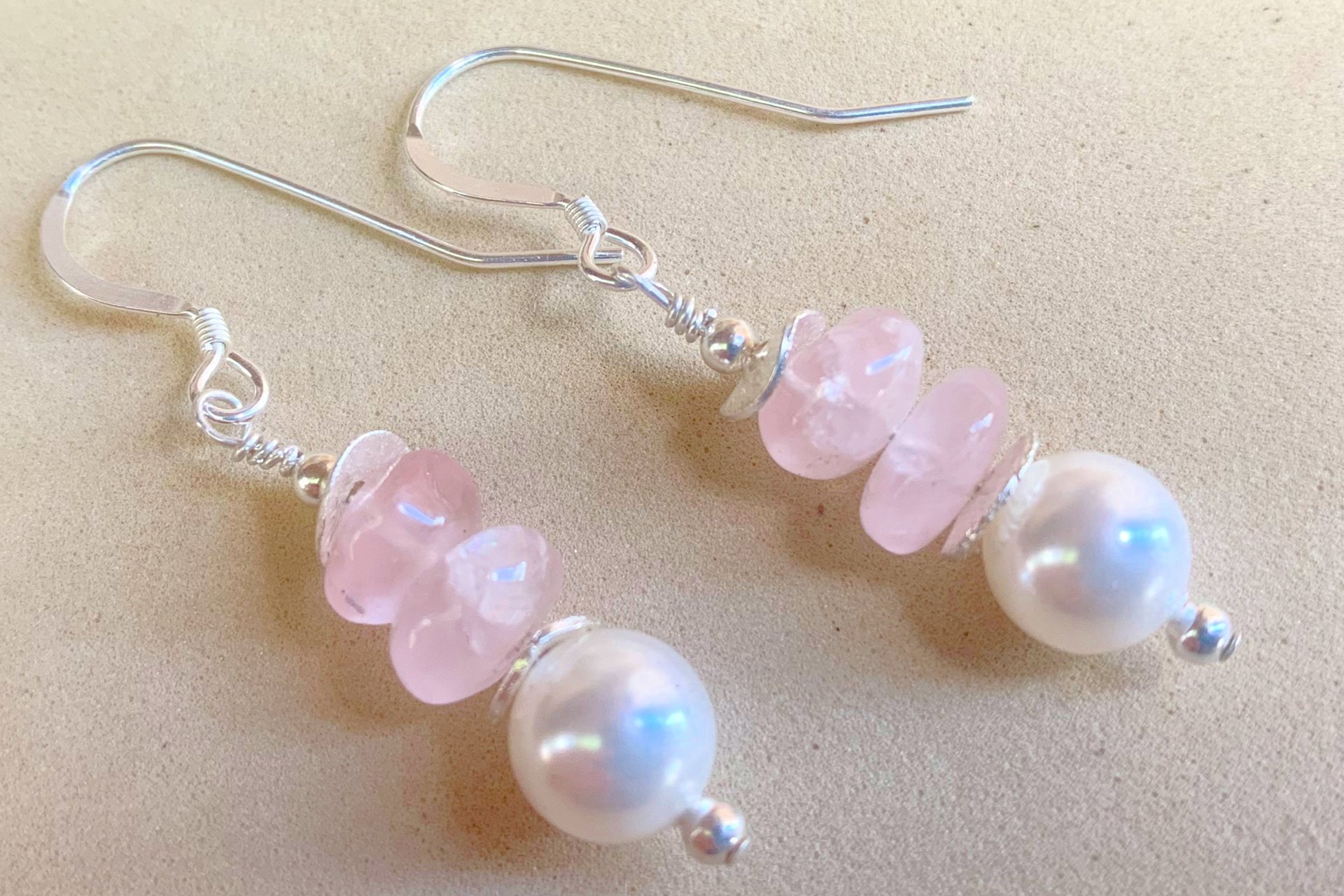 Turquoise and Crystal Pearl Earrings, Crystal Pearl Earrings, Turquoise Earrings, Sterling Silver Earrings