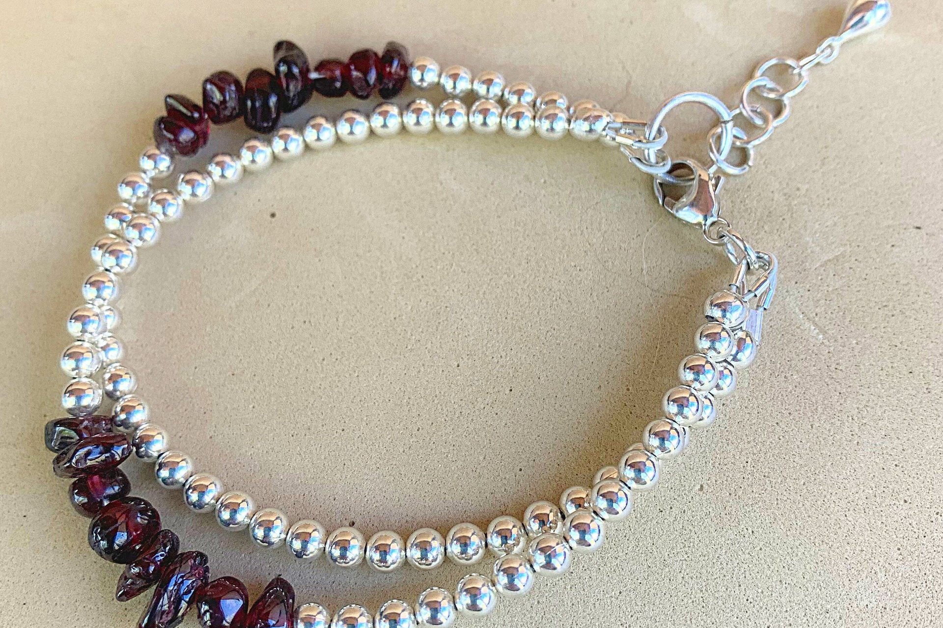 Sterling Silver Bracelet, Sodalite Bracelet, Gemstone Bracelet, Adjustable Bracelet, Multistrand Bracelet