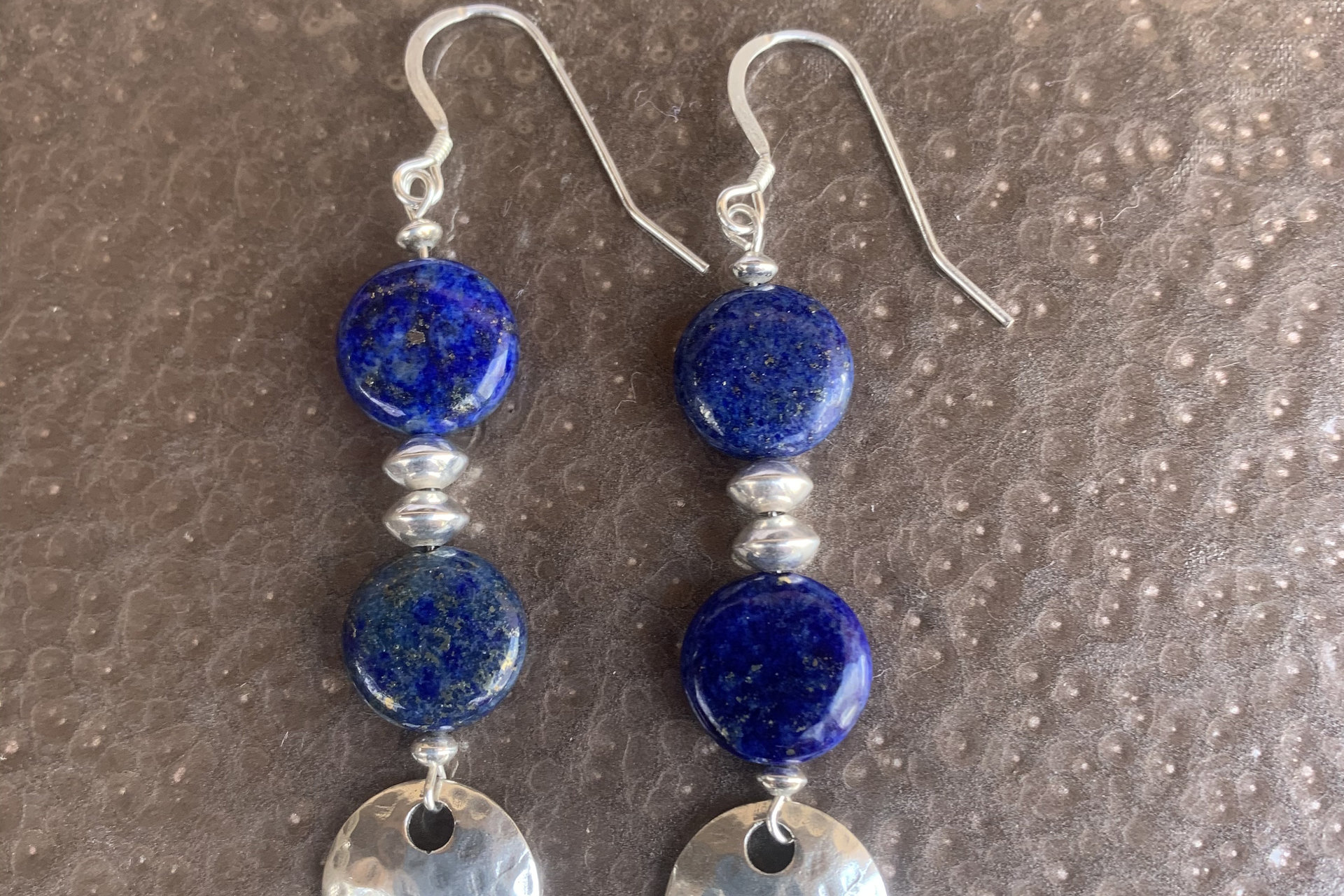 Sterling Silver Earrings, Gemstone Earrings, Laguna Lace Agate Earrings