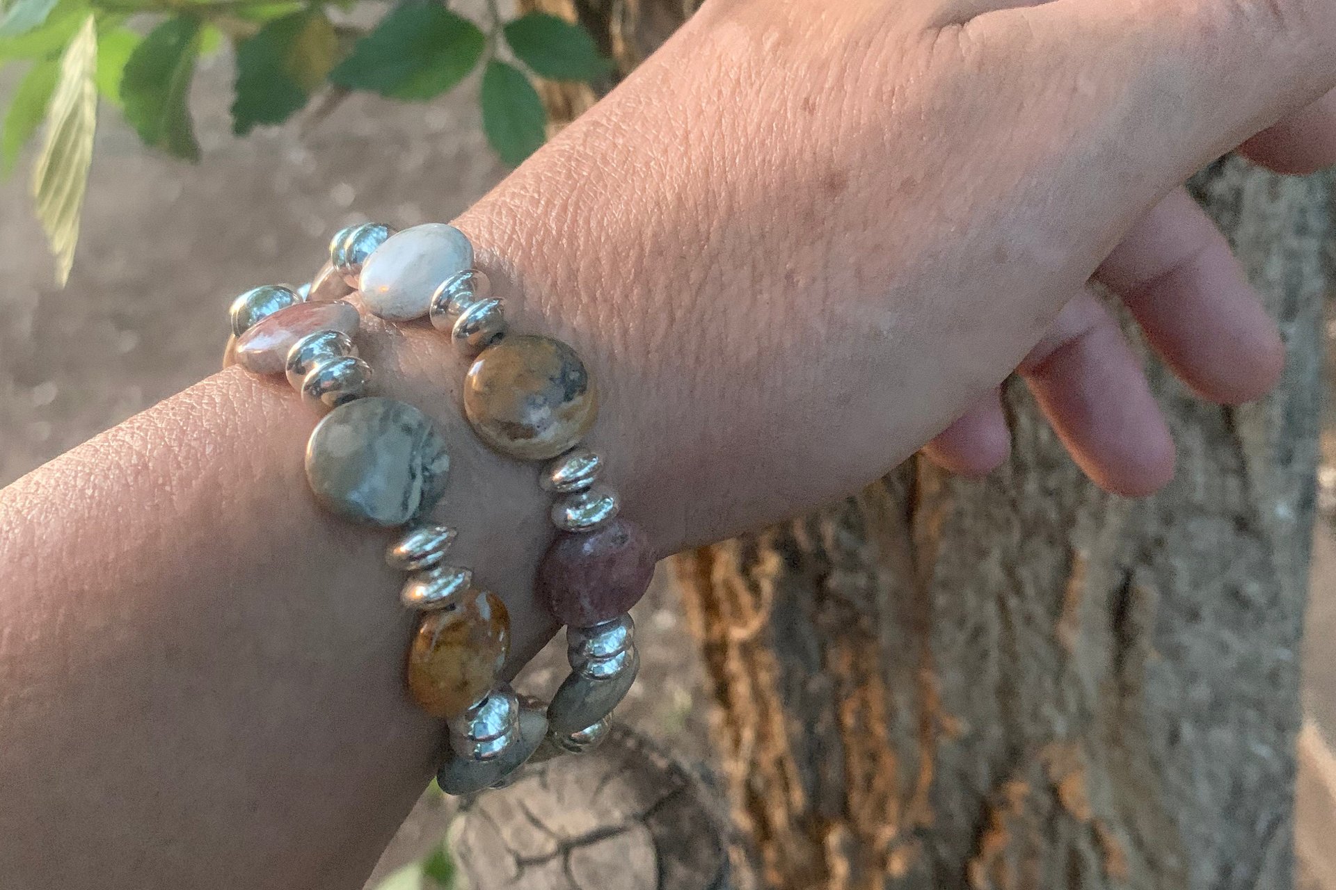 Sky Eye Jasper Bracelet, Sterling Silver Bracelet, Gemstone Bracelet, Adjustable Bracelet