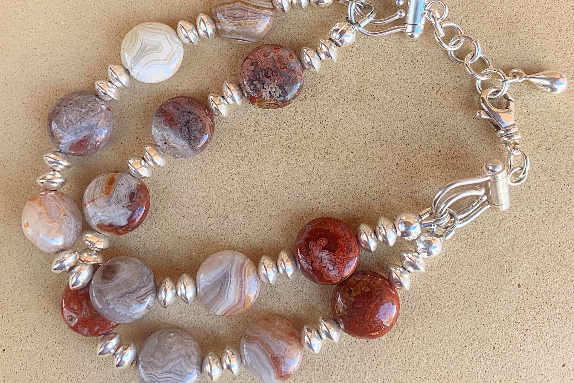 Sky Eye Jasper Bracelet, Sterling Silver Bracelet, Gemstone Bracelet, Adjustable Bracelet
