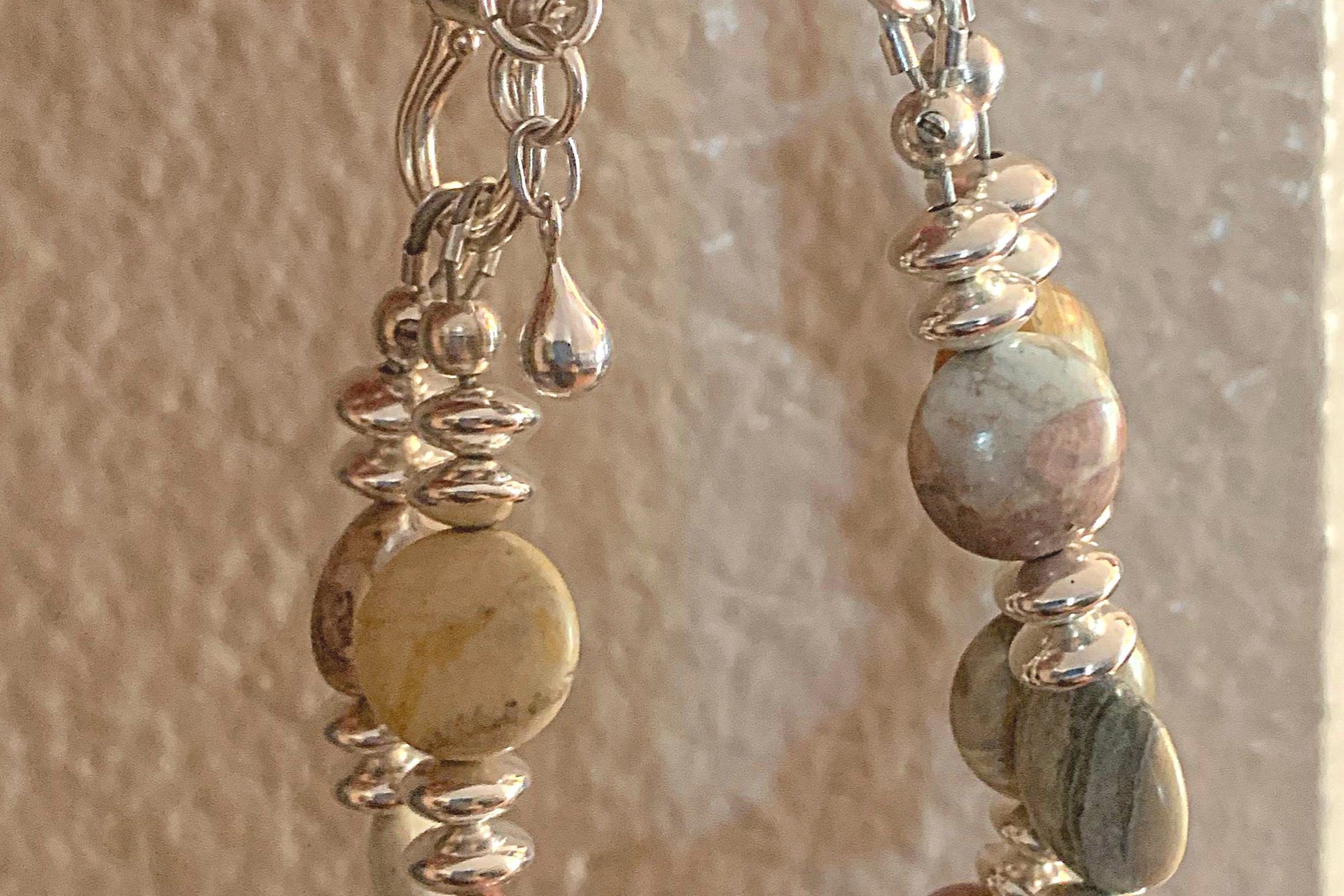 Sky Eye Jasper Bracelet, Sterling Silver Bracelet, Gemstone Bracelet, Adjustable Bracelet