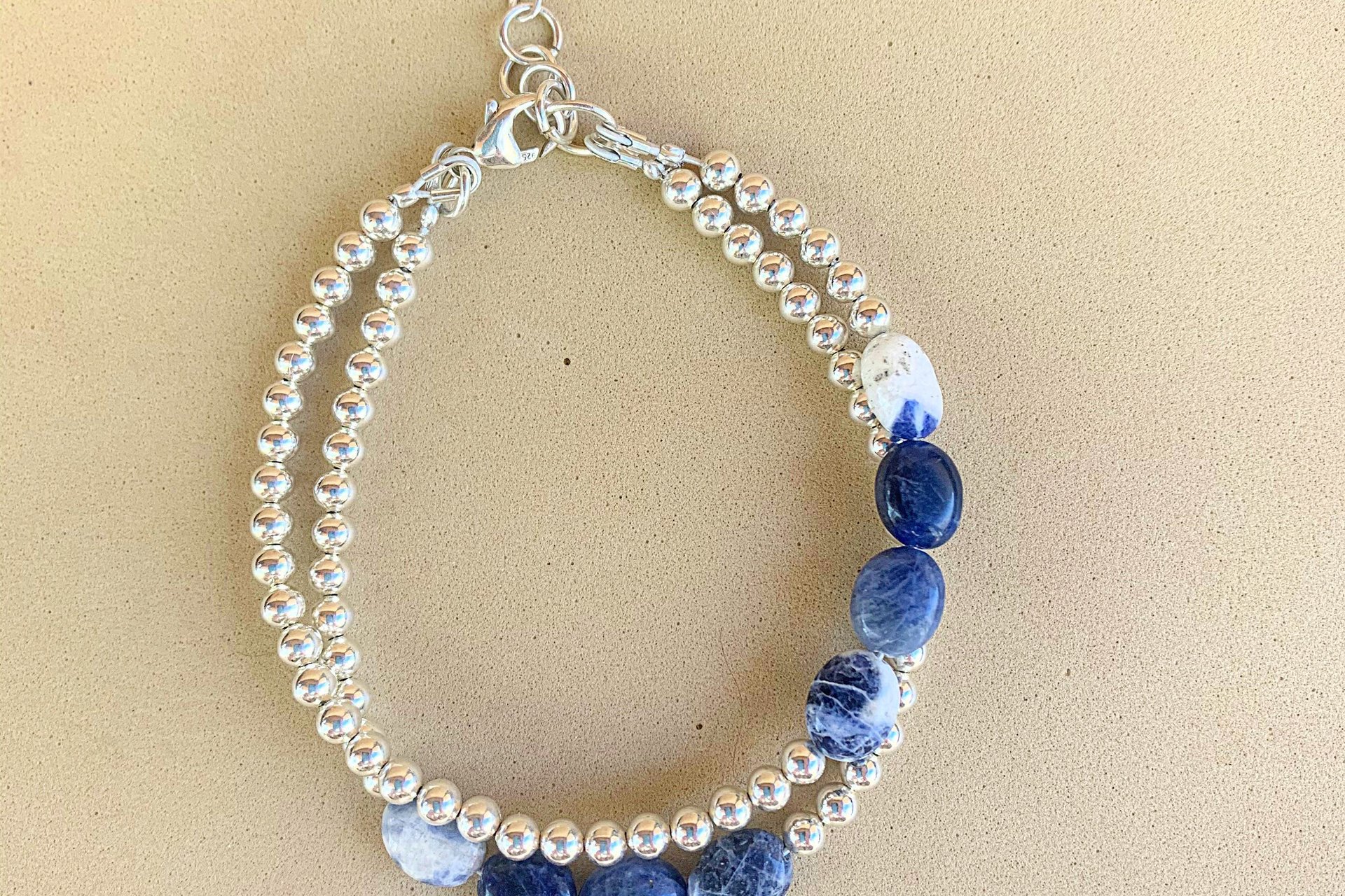 Turquoise Bracelet, Sterling Silver Bracelet, Turquoise Nugget Bracelet, Southwestern Bracelet, Multistrand Bracelet