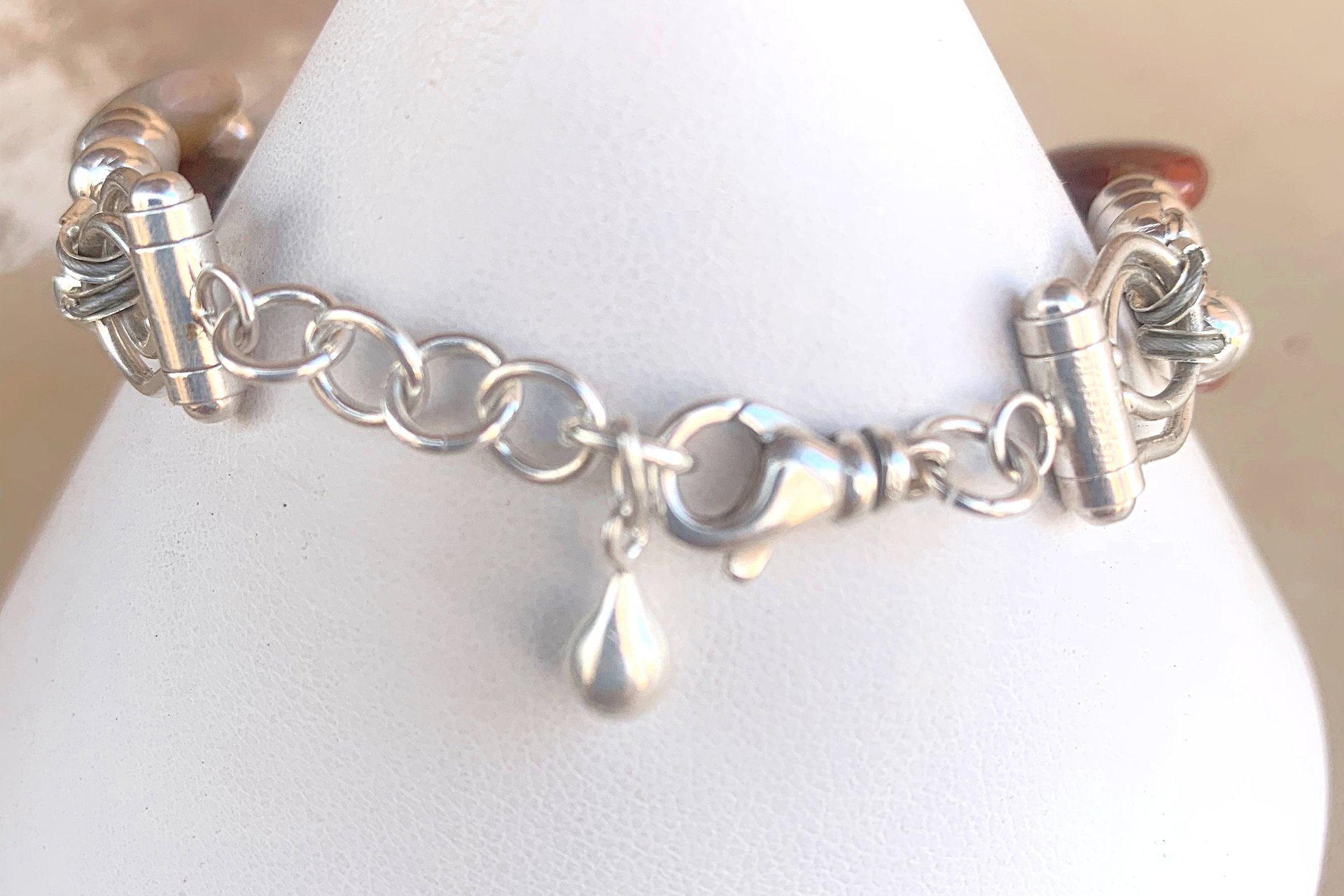 Sky Eye Jasper Bracelet, Sterling Silver Bracelet, Gemstone Bracelet, Adjustable Bracelet