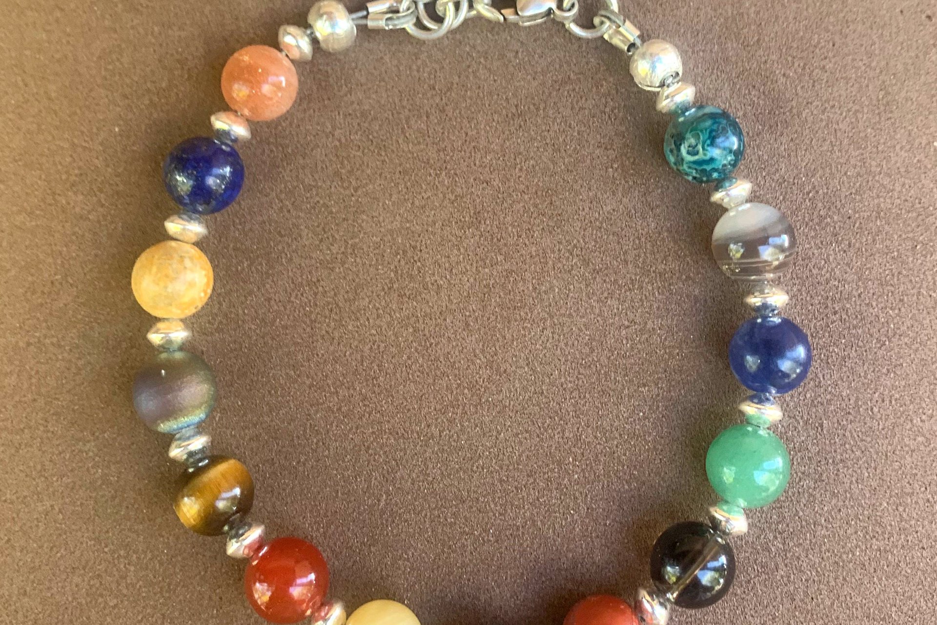 Mixed Gemstone and Sterling Silver Bracelet, Multi-Gemstone Bracelet, Sterling Silver Bracelet, Mixed Stone Bracelet