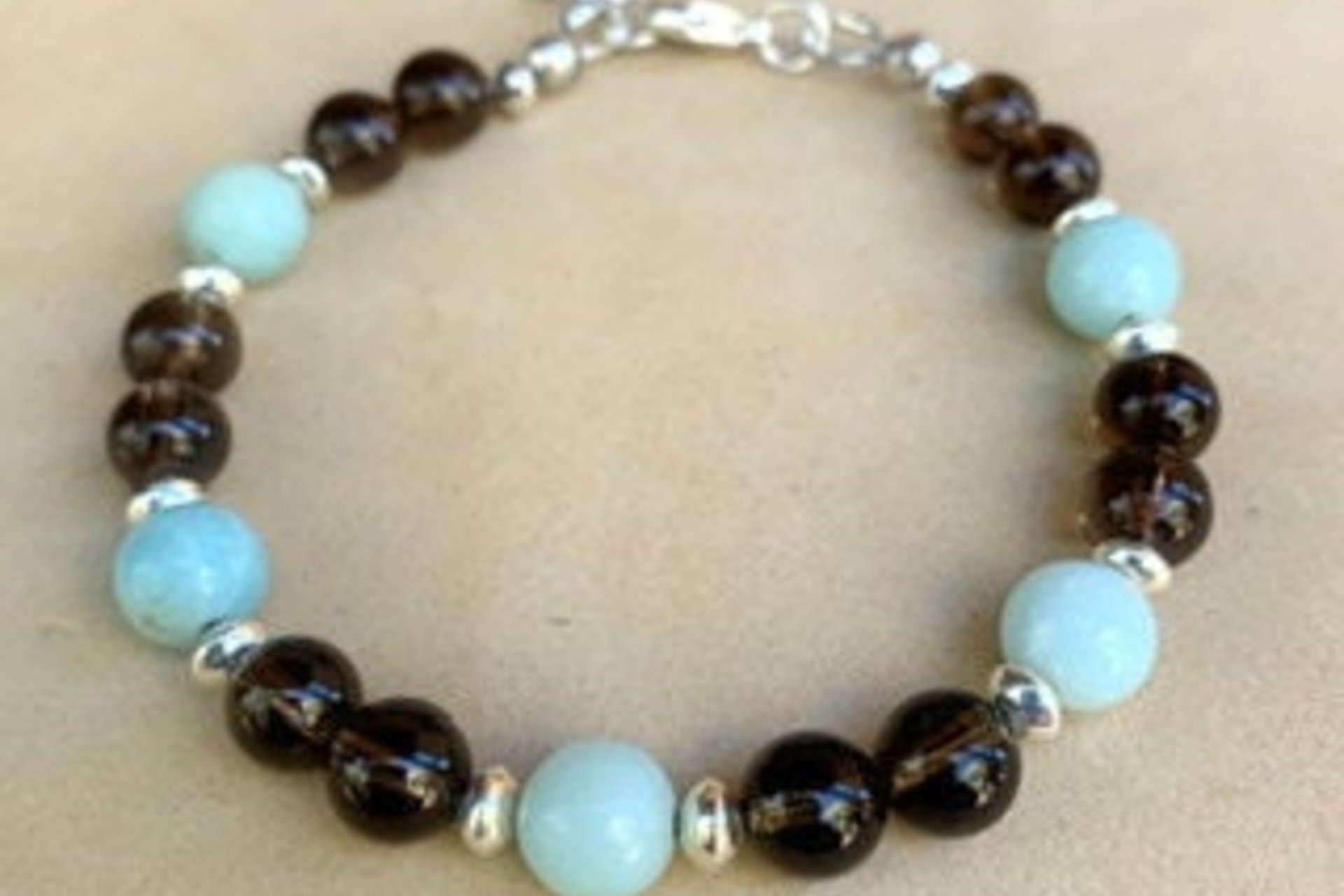 Mixed Gemstone Bracelet, Sterling Silver Bracelet, Blue Gemstone Bracelet