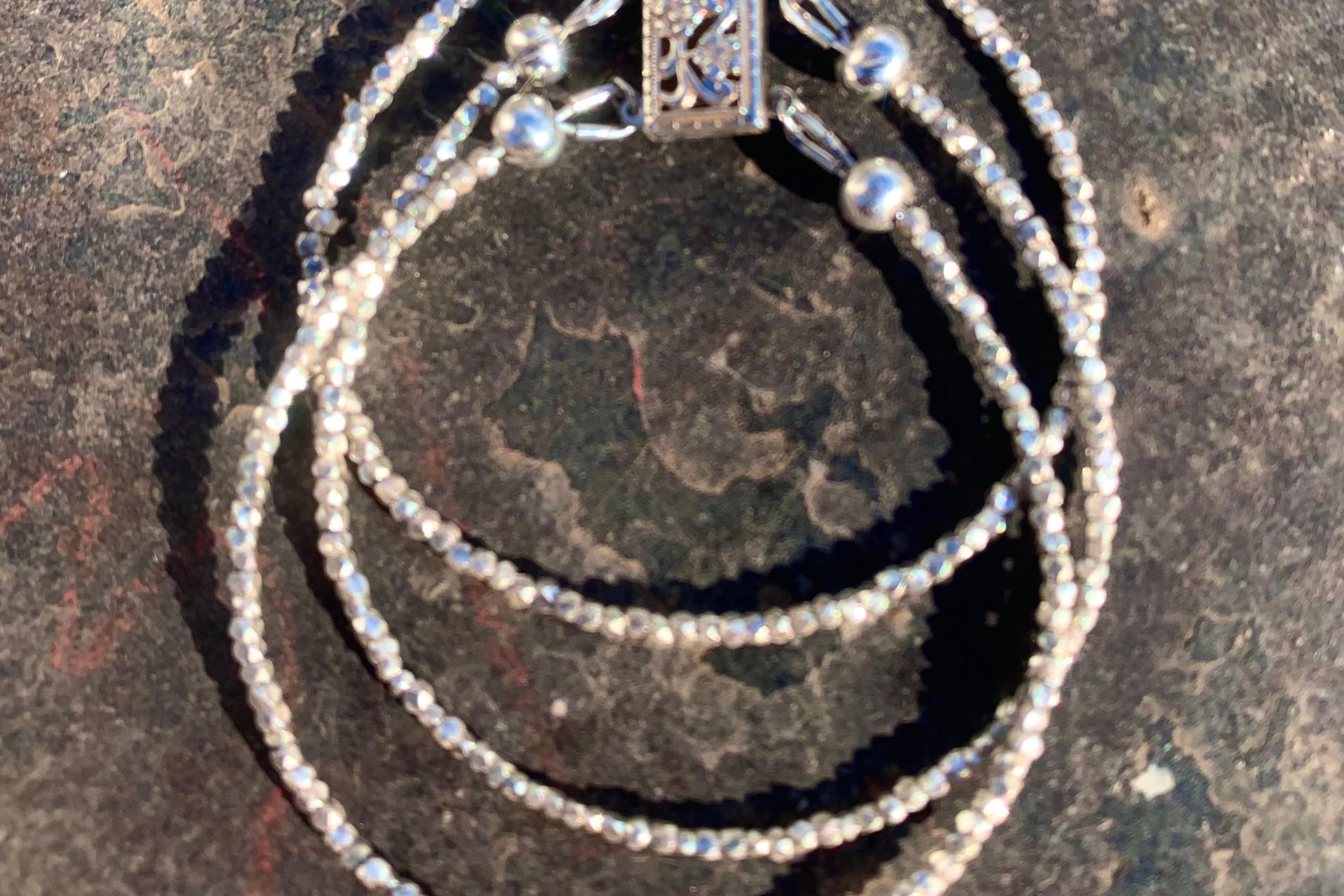 Multistrand Silver Bracelet, Hill Tribe Fine Silver, Beaded Bracelet, Gift for Her, Dainty Bracelet