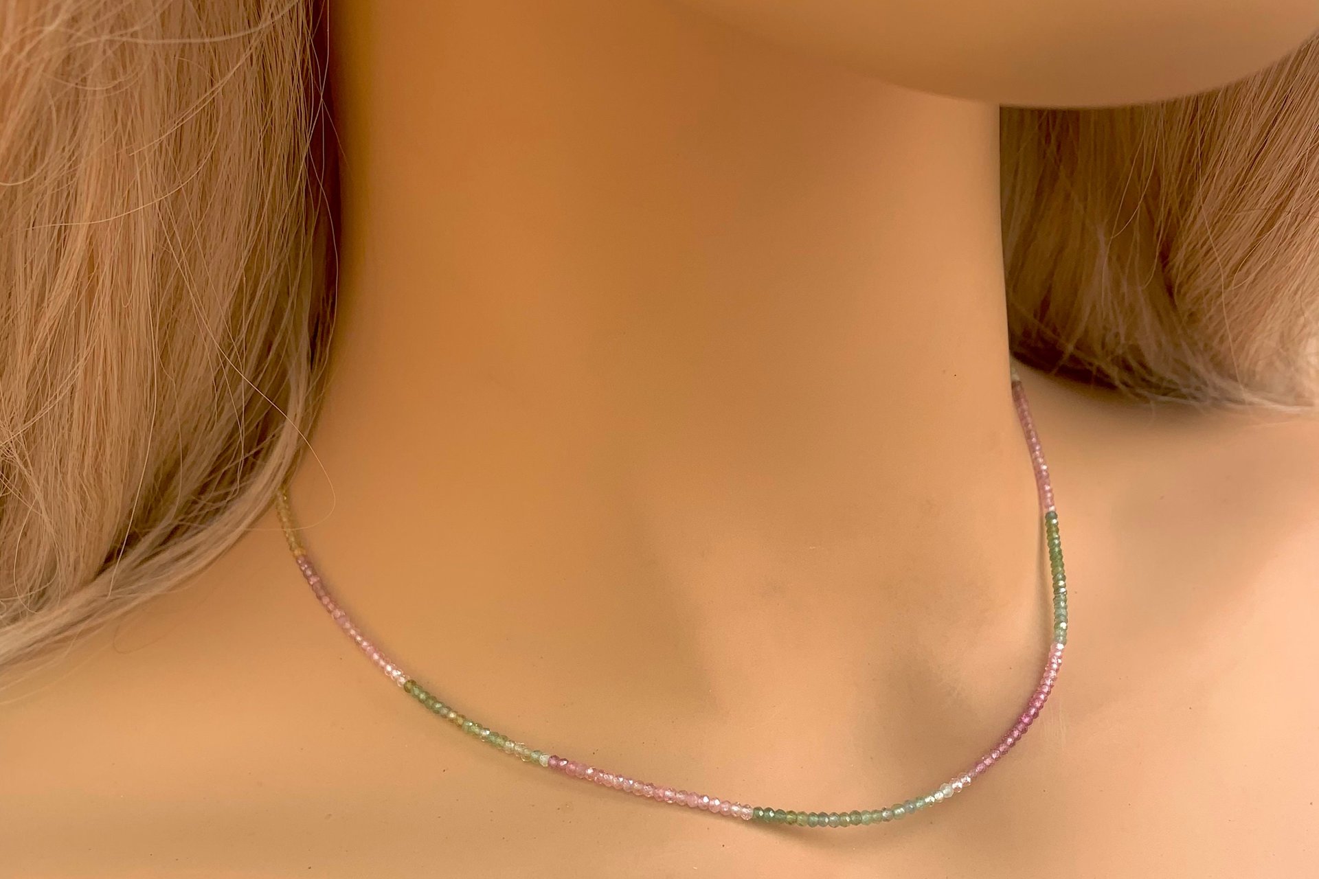 Faceted Gemstone Necklaces, Dainty Beaded Necklaces, Minimalist Jewelry