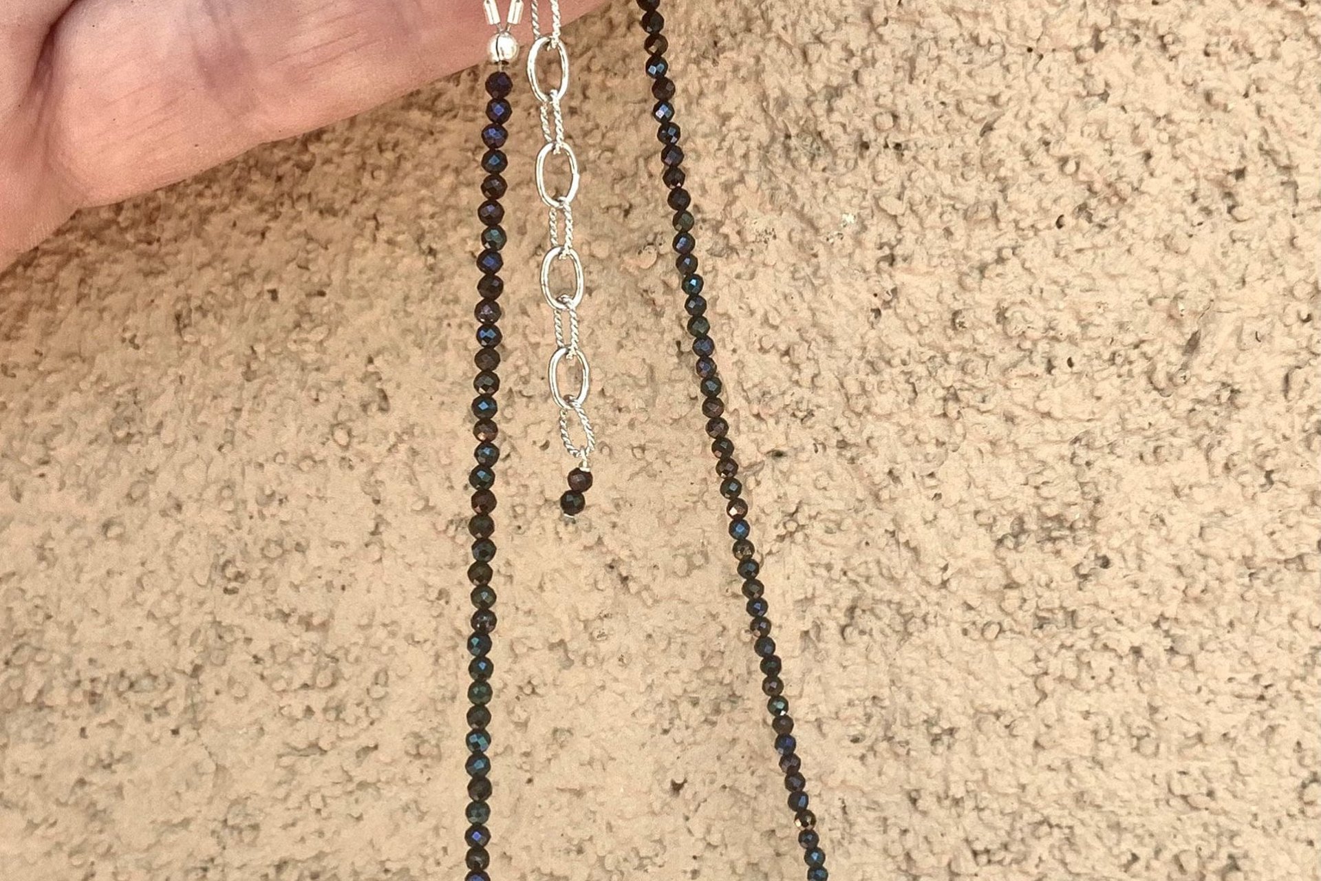 Tourmaline Necklace, Multicolored and Black 16” Tiny Tourmaline Necklace, Faceted Gemstone Necklaces