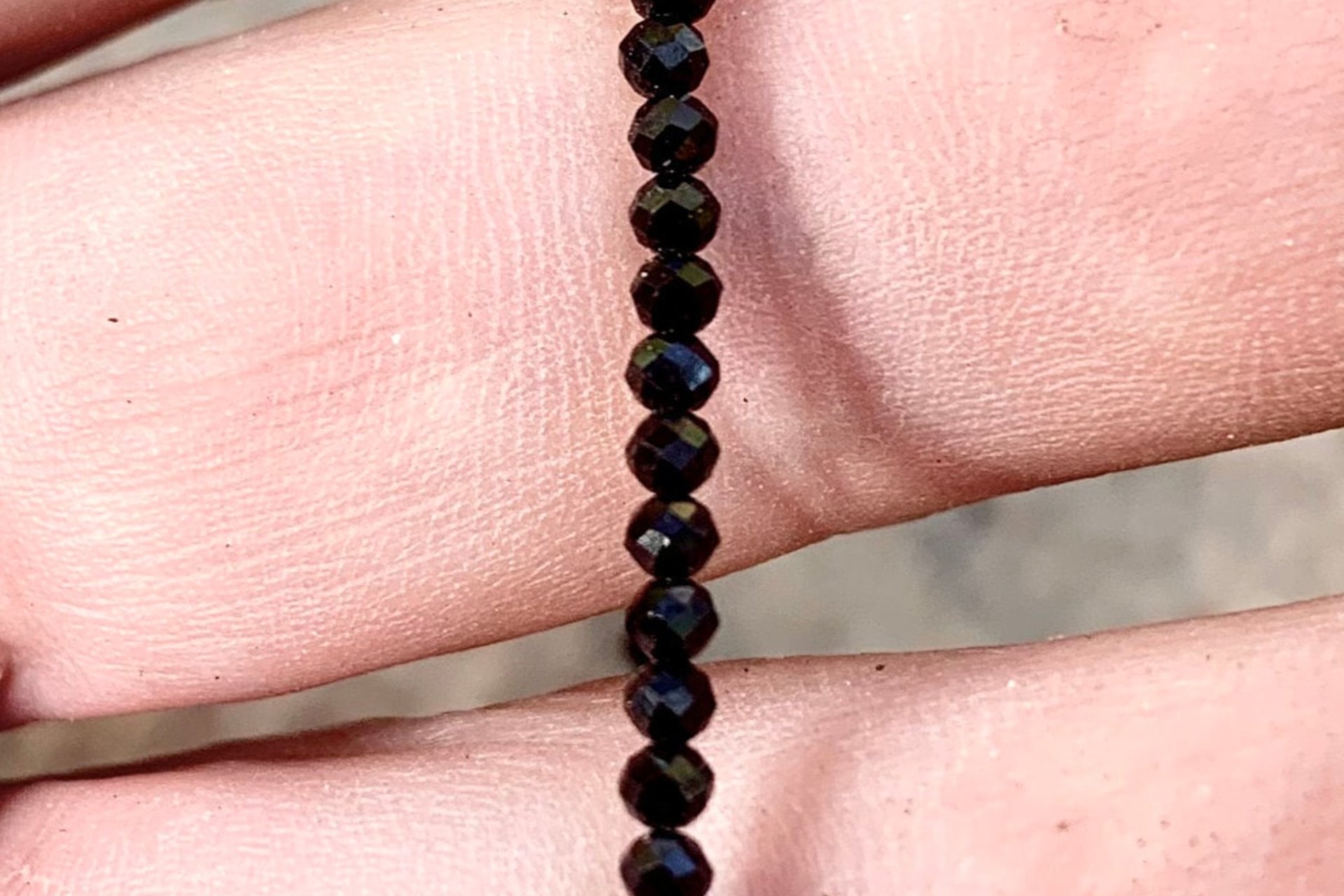 Tourmaline Necklace, Multicolored and Black 16” Tiny Tourmaline Necklace, Faceted Gemstone Necklaces