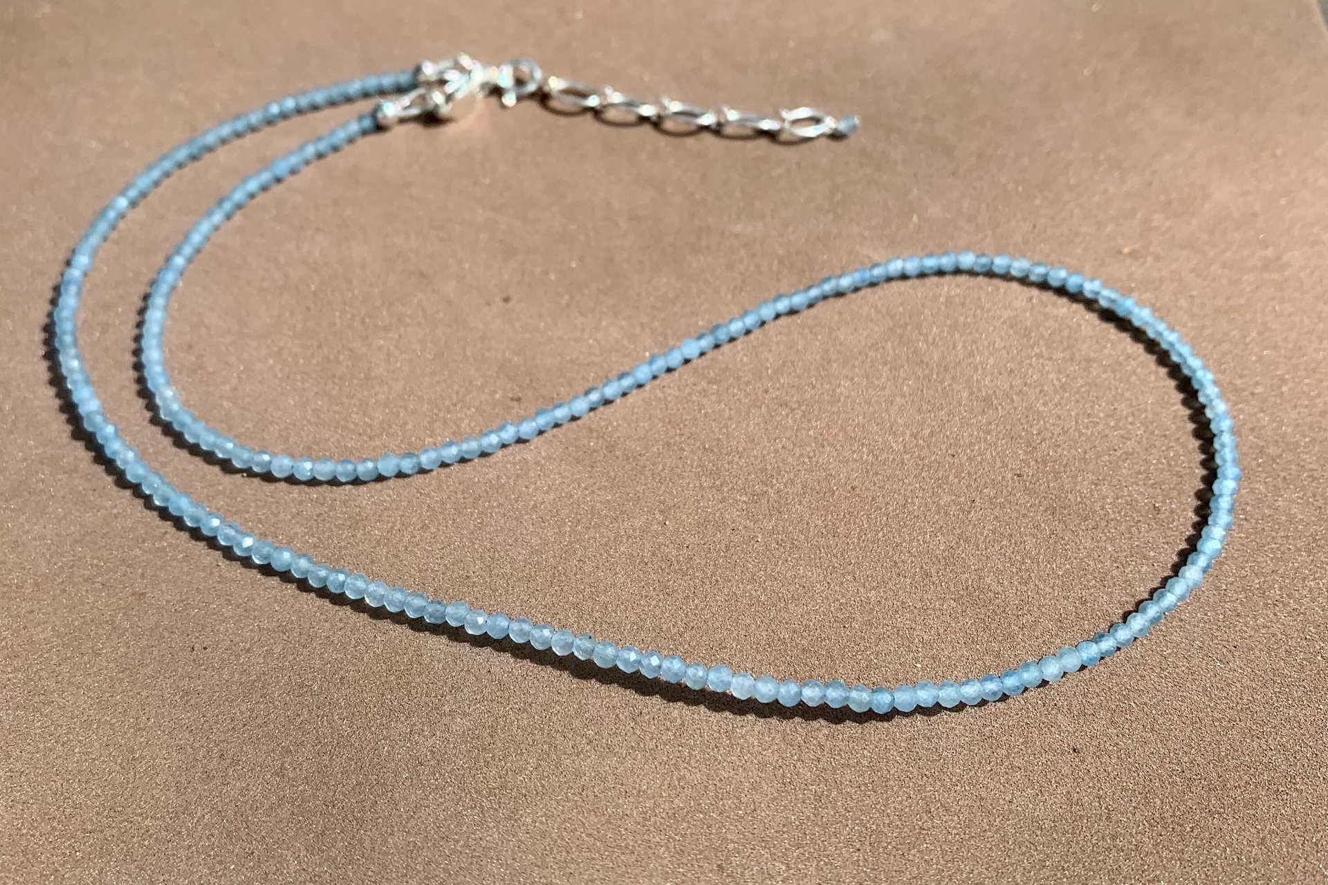 Dainty Citrine Layering Necklace, Aquamarine Faceted Gemstone Necklace