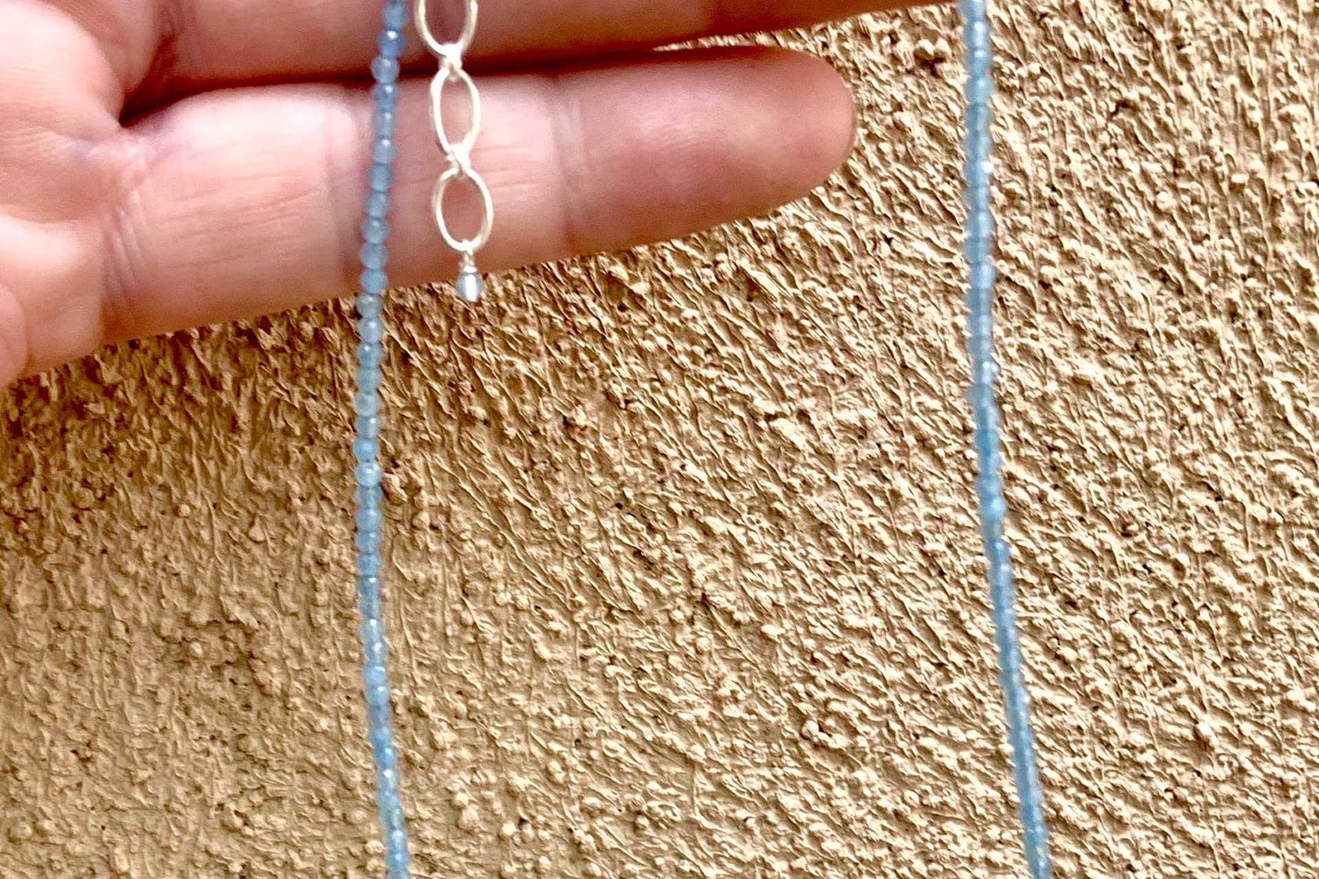 Dainty Citrine Layering Necklace, Aquamarine Faceted Gemstone Necklace