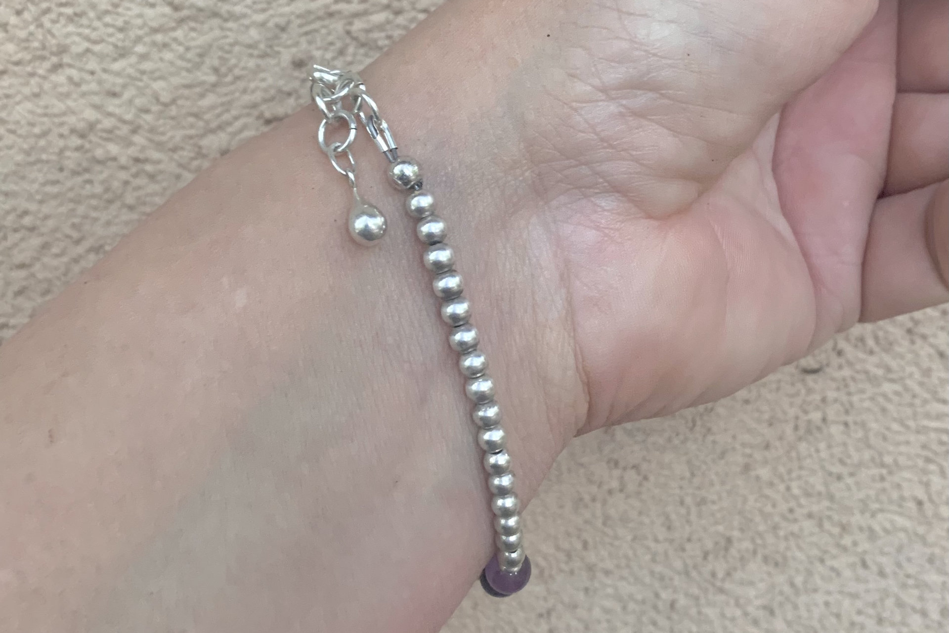 Multi Gemstone Bracelet, Sterling Silver Bracelet, Stacking Bracelet, Minimalist Jewelry