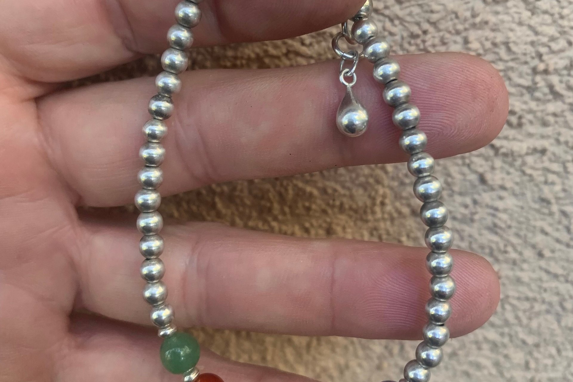 Multi Gemstone Bracelet, Sterling Silver Bracelet, Stacking Bracelet, Minimalist Jewelry
