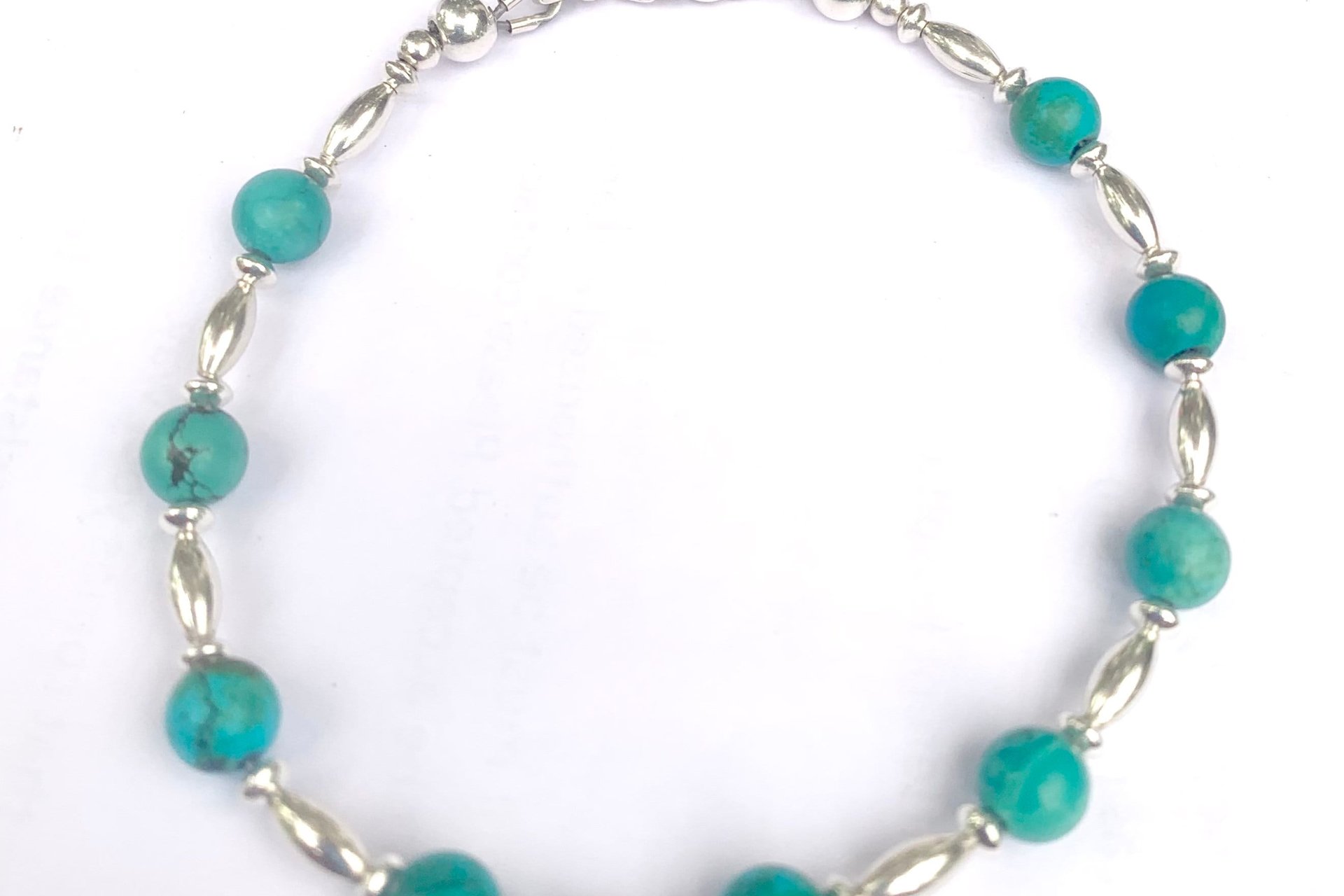 Turquoise and Sterling Silver Bracelet, Minimalist Turquoise Bracelet, Southwestern Jewelry