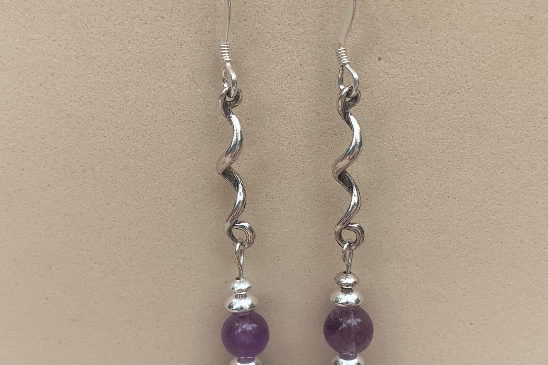 Blue Crazy Lace Agate Earrings, Sterling Silver Earrings, Gemstone Earrings