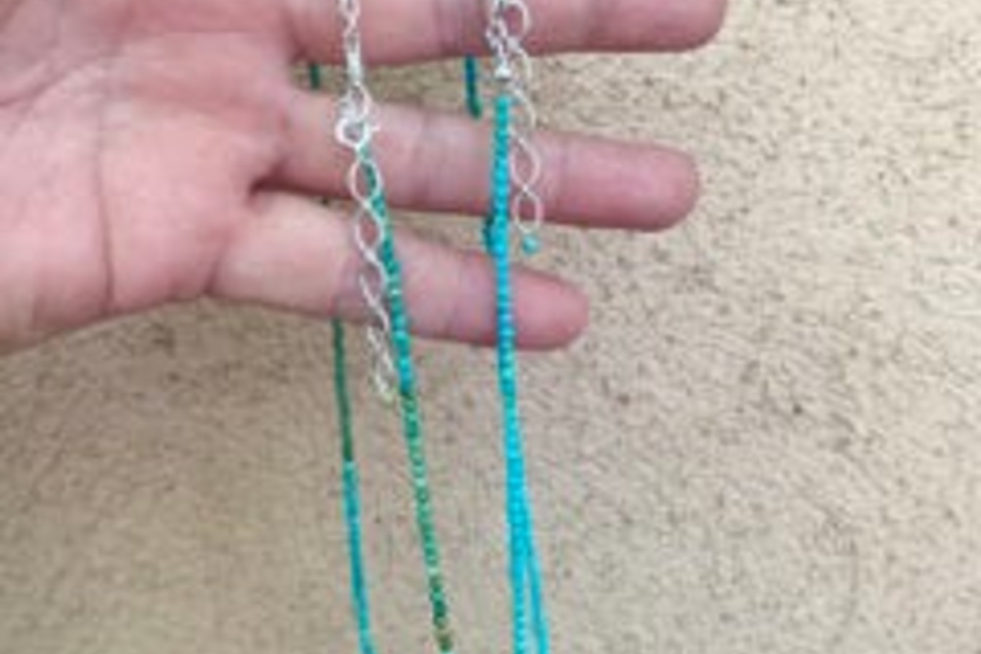 Dainty Turquoise Necklace, Layering Necklace, Turquoise and Sterling Silver Necklace